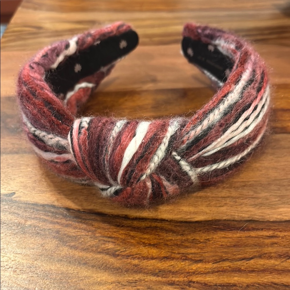 Multicolor wool yarn headband